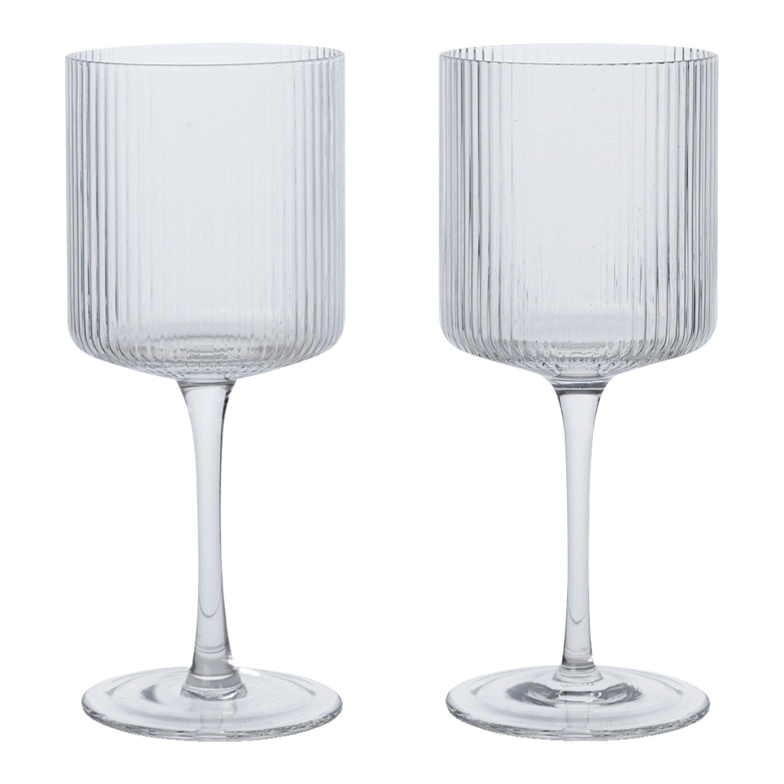 Ferm Living Ripple Witte Wijnglazen Set van 2 - Clear