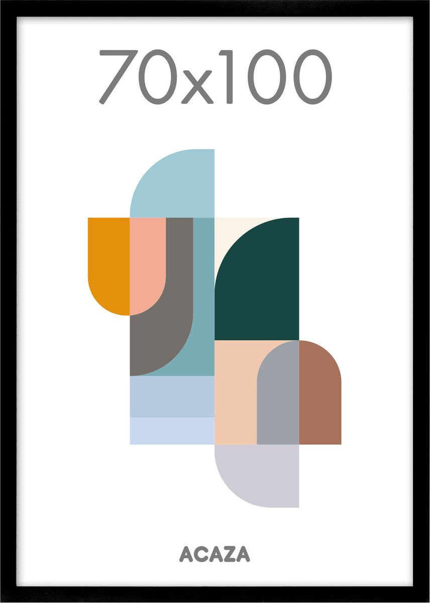 Fotokader 70x100cm - Fotolijst in MDF Hout - Zwart