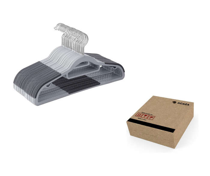 ACAZA Kledinghanger Grijs  - 30 st.