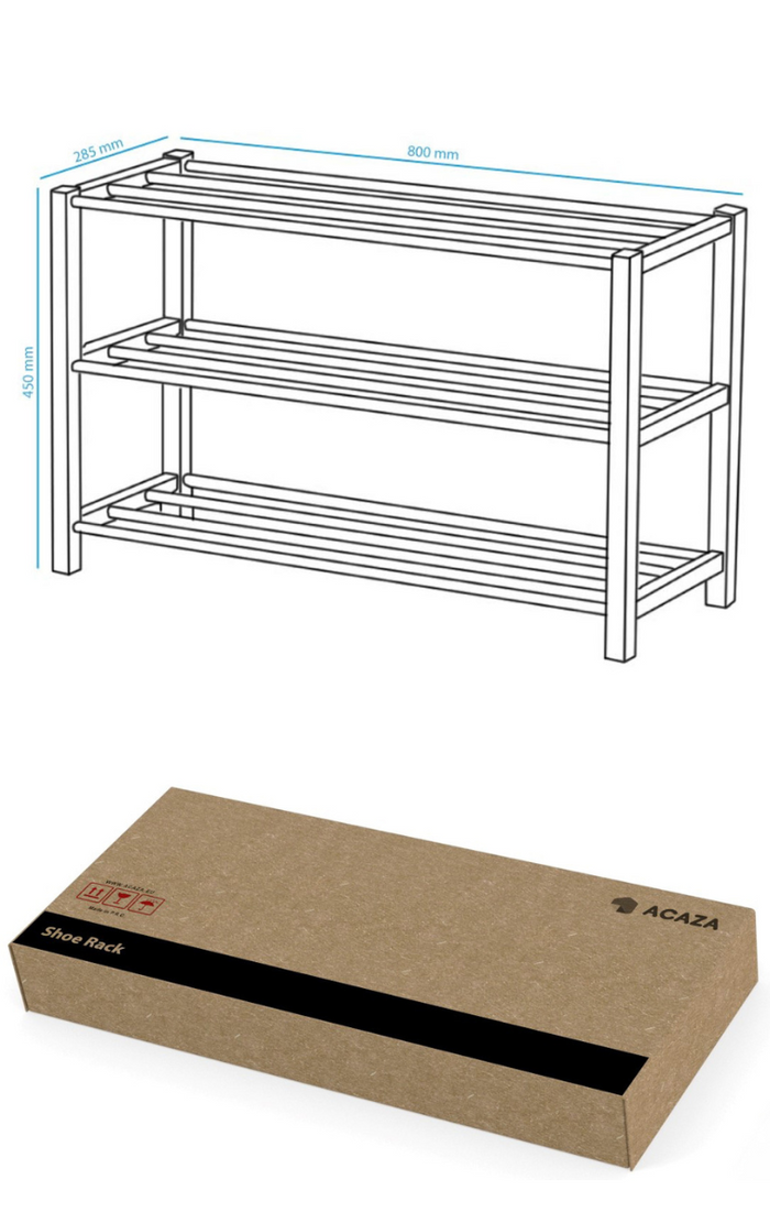 Schoenen Rekje, tot 12 Paar Sneakers of Schoenen, Metaal, Grijs