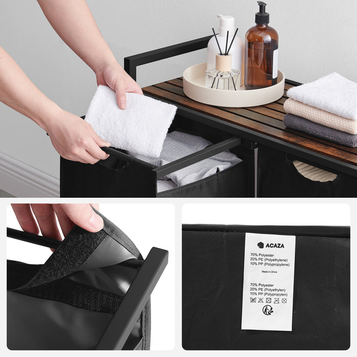 ACAZA Wasmand Zwart