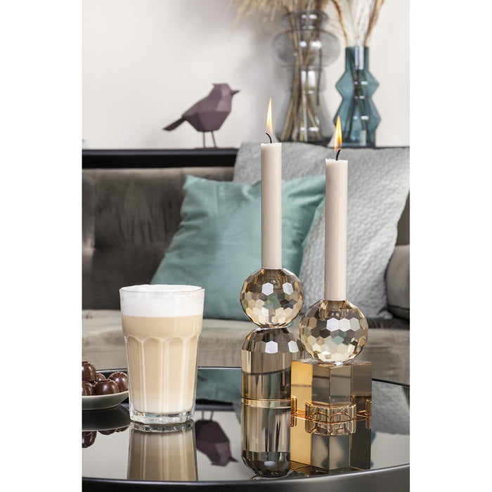 present time - Candle Holder Crystal Art Medium Squared