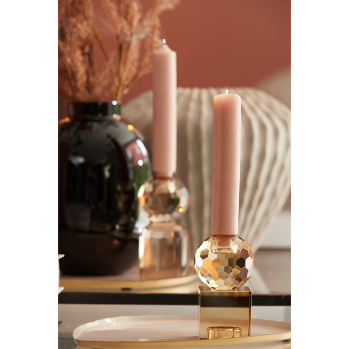 present time - Candle Holder Crystal Art Medium Squared