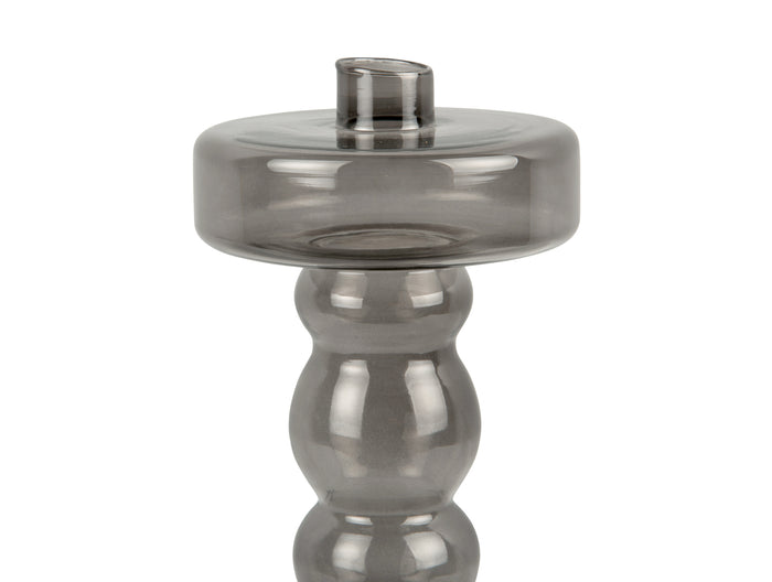 present time - Candle holder Pawn glass XL black