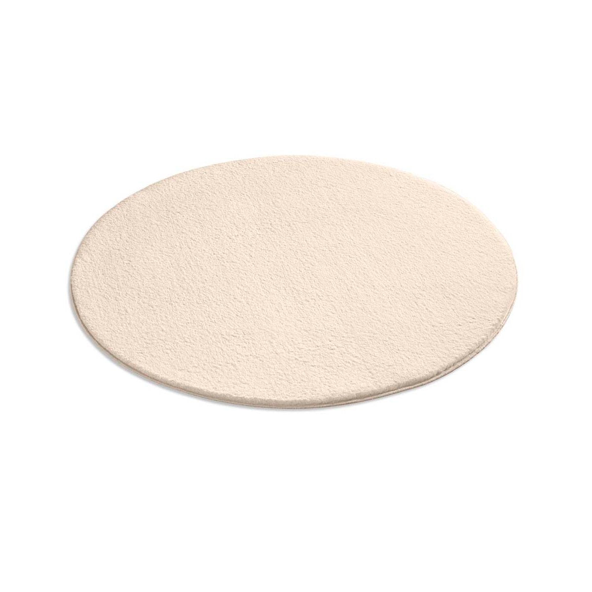 Tapeso Zacht rond vloerkleed Loft - crème - wasbaar 30°C - 80 cm
