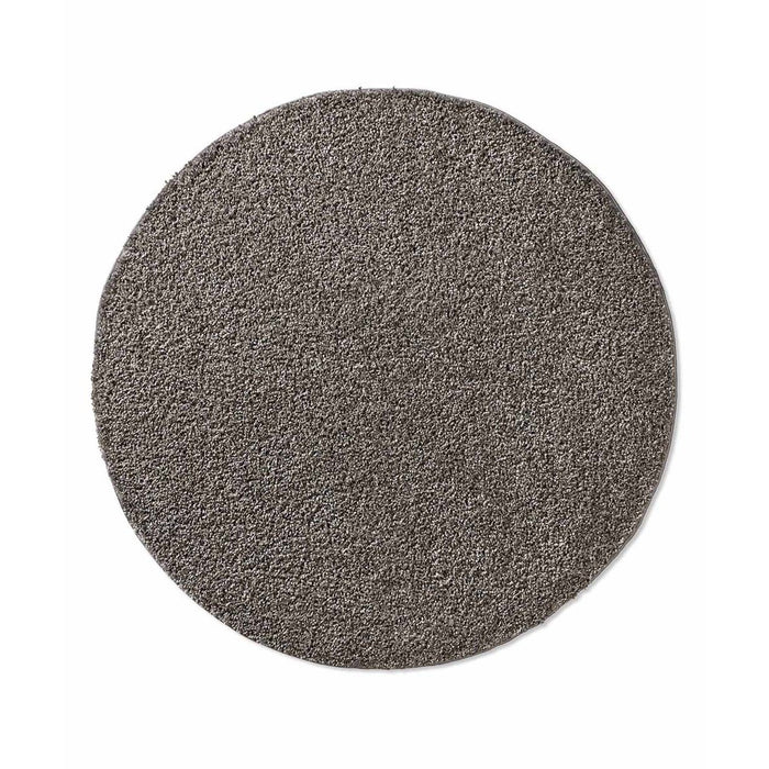 Tapeso Rond vloerkleed hoogpolig effen Classic - donkergrijs - 120 cm