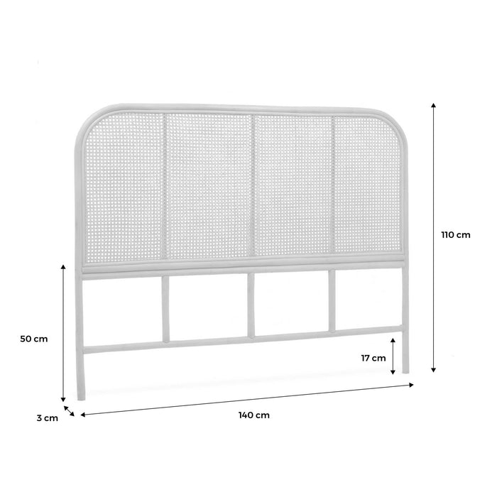 sweeek - Hoofdbord van natuurlijk rotan en riet
