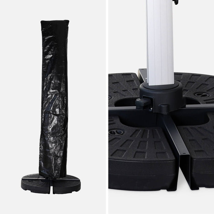 sweeek - Vierkante parasol 3x4m, hoes inbegrepen