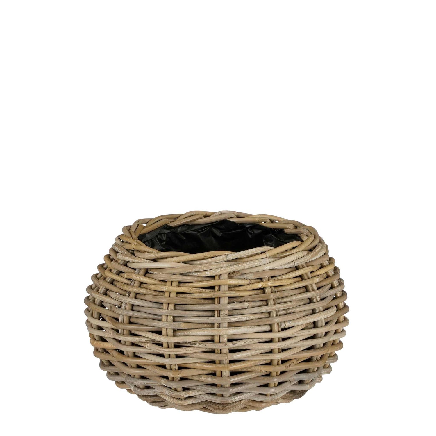 Mica Decorations Plantenbak Marcia - 36x36x25 cm - Rotan - Grijs