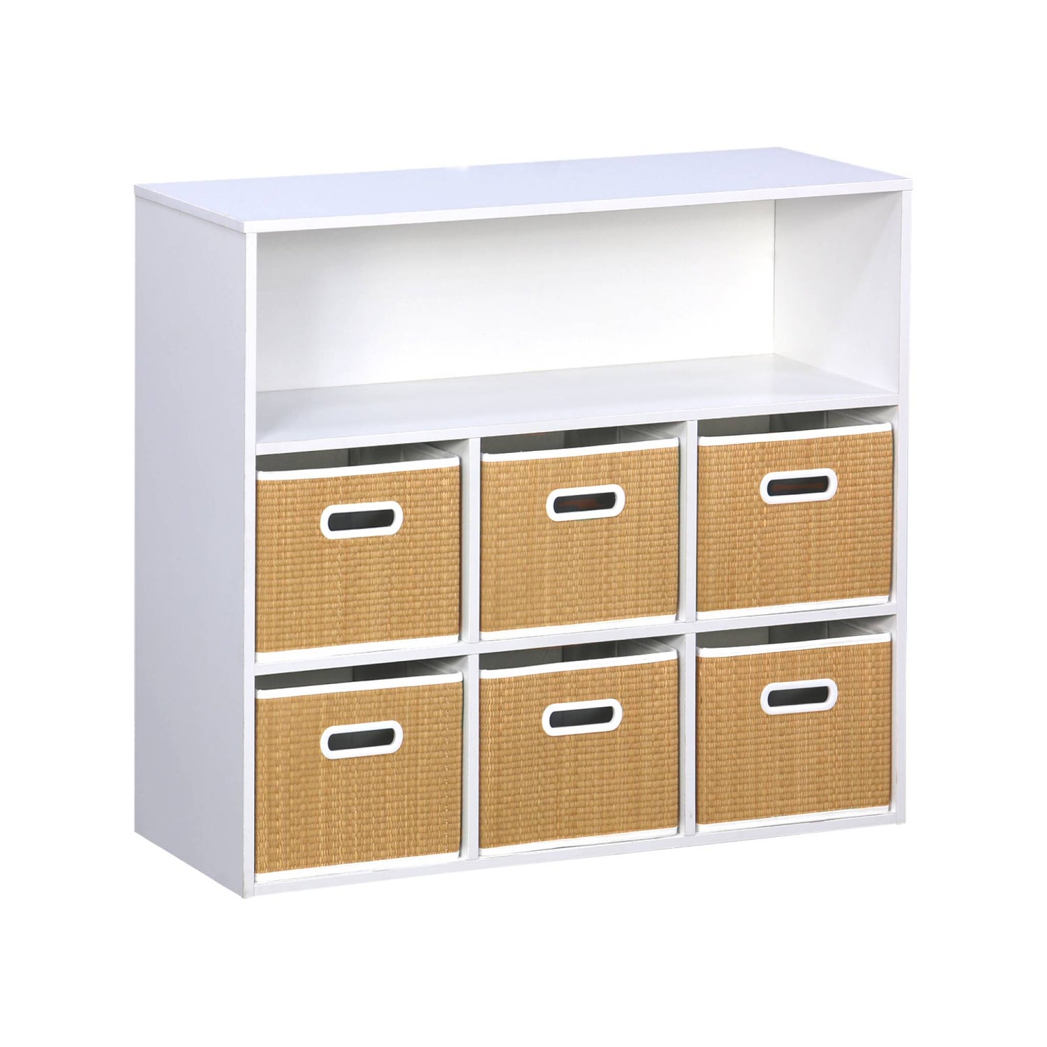 sweeek - Kinderopbergmeubel met 6 plantenvezelmanden