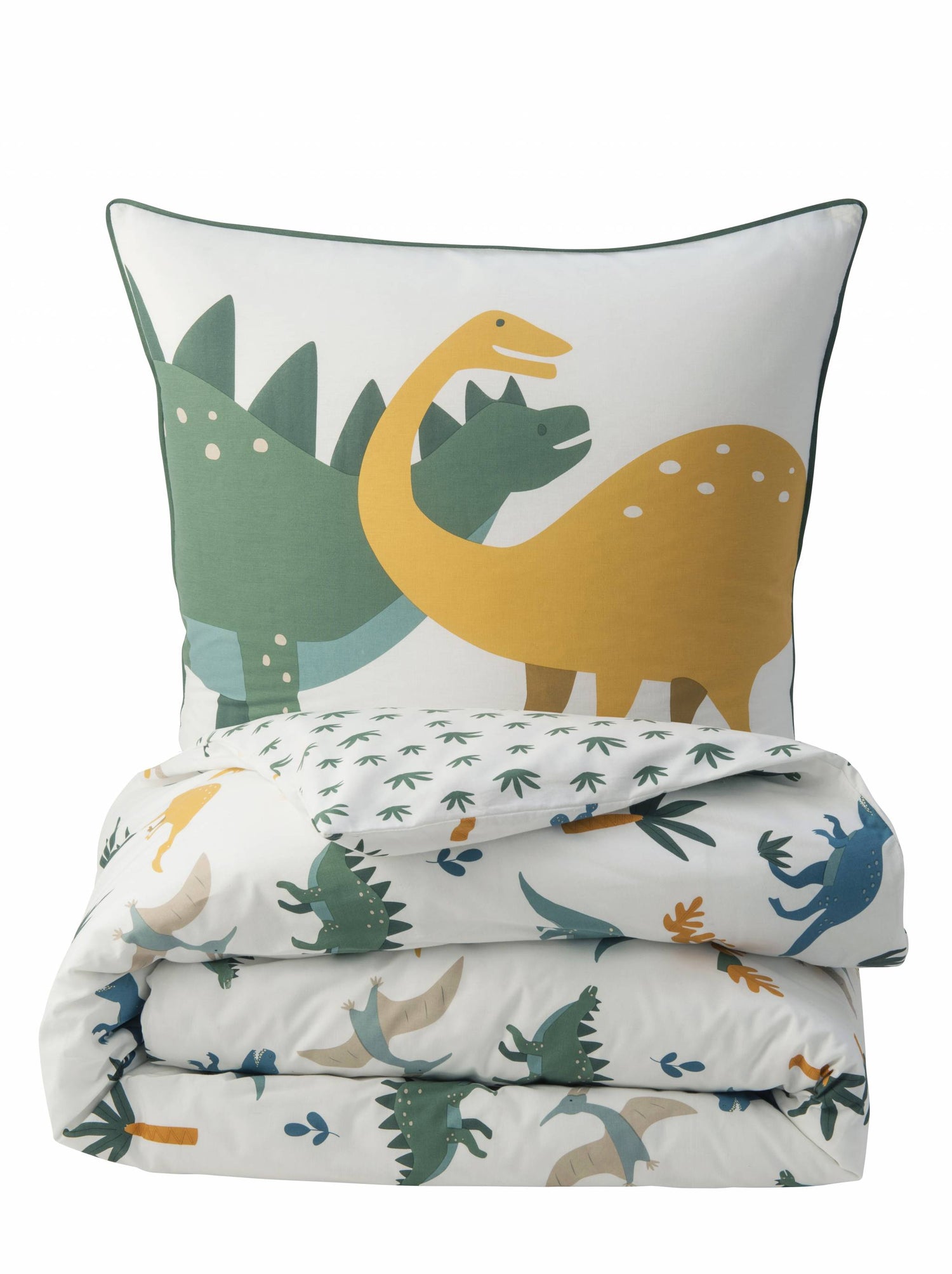 sweeek - Omkeerbaar katoenen beddengoed met dinosaurusprint