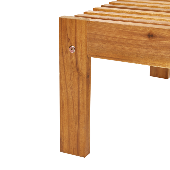 Beliani - BELLANO - Ligstoel - Lichthout - Acaciahout