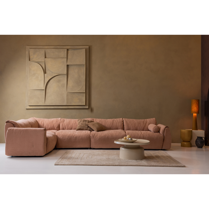 WOOOD tafellamp Loft - Metaal|Bouclé - Tapenade - 90xØ22 cm