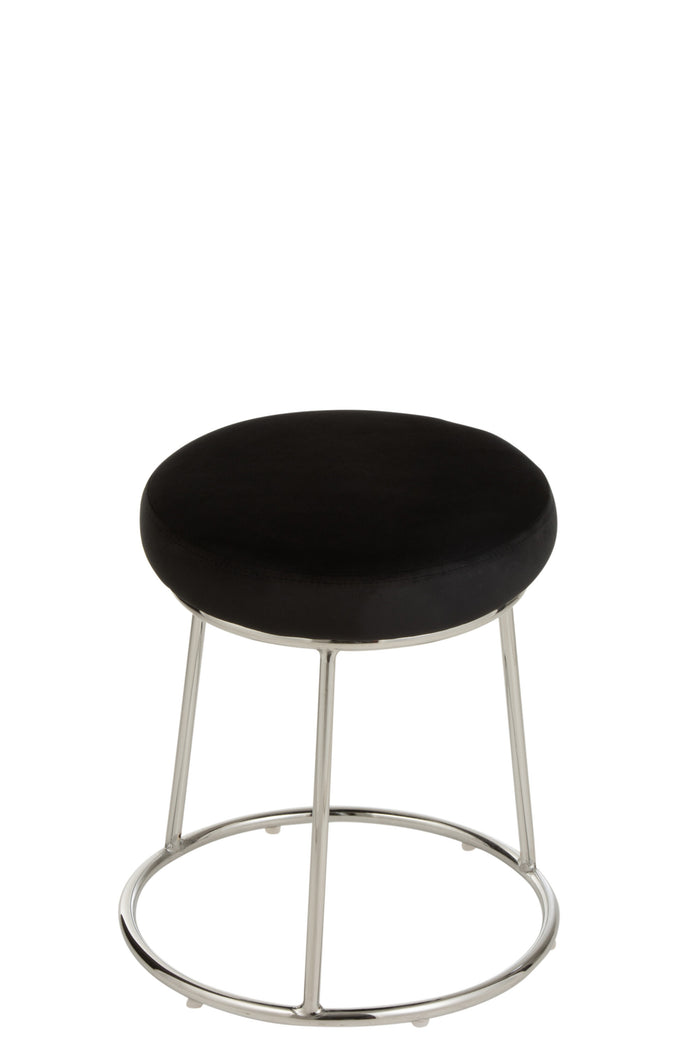 Zitting | Textiel | Zwart | 34x34x (h)7.5 Cm