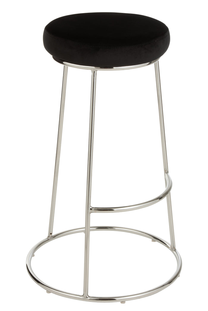 Zitting | Textiel | Zwart | 34x34x (h)7.5 Cm