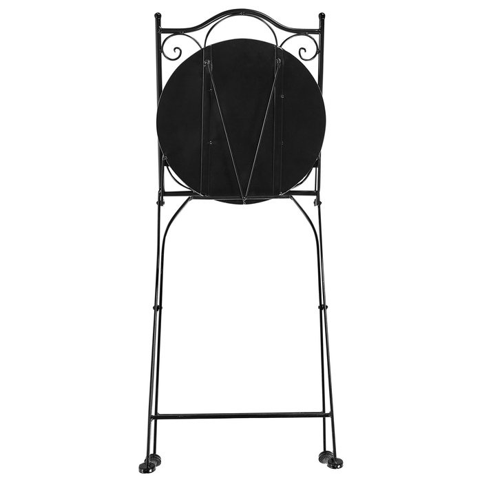 Beliani - CAMPRENA - Tuinstoel set van 2 - Zwart - Metaal