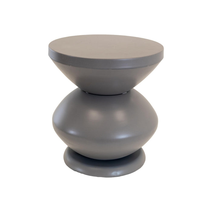 Lesli Living - Louis bijzettafel metaal ø35x37cm - grijs