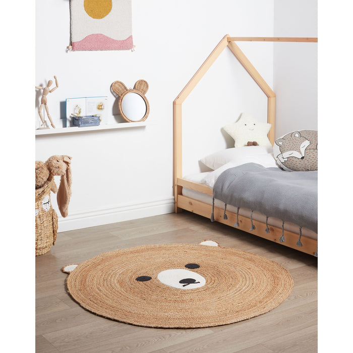 Beliani - KOSALAR - Laagpolig vloerkleed - Beige - 120 cm - Jute