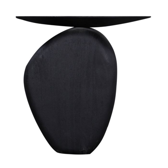 Giga Meubel - Bijzettafel Organisch - Zwart Mangohout - 45x35x45cm - Ebbe