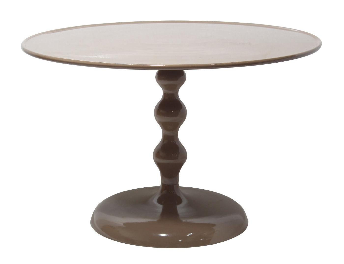 Giga Meubel - Salontafel Rond - Taupe Glans - 59x59x38,5cm - Carien