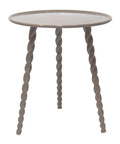Giga Meubel - Bijzettafel Rond - Taupe - 45,5x45,5x50cm - Santi