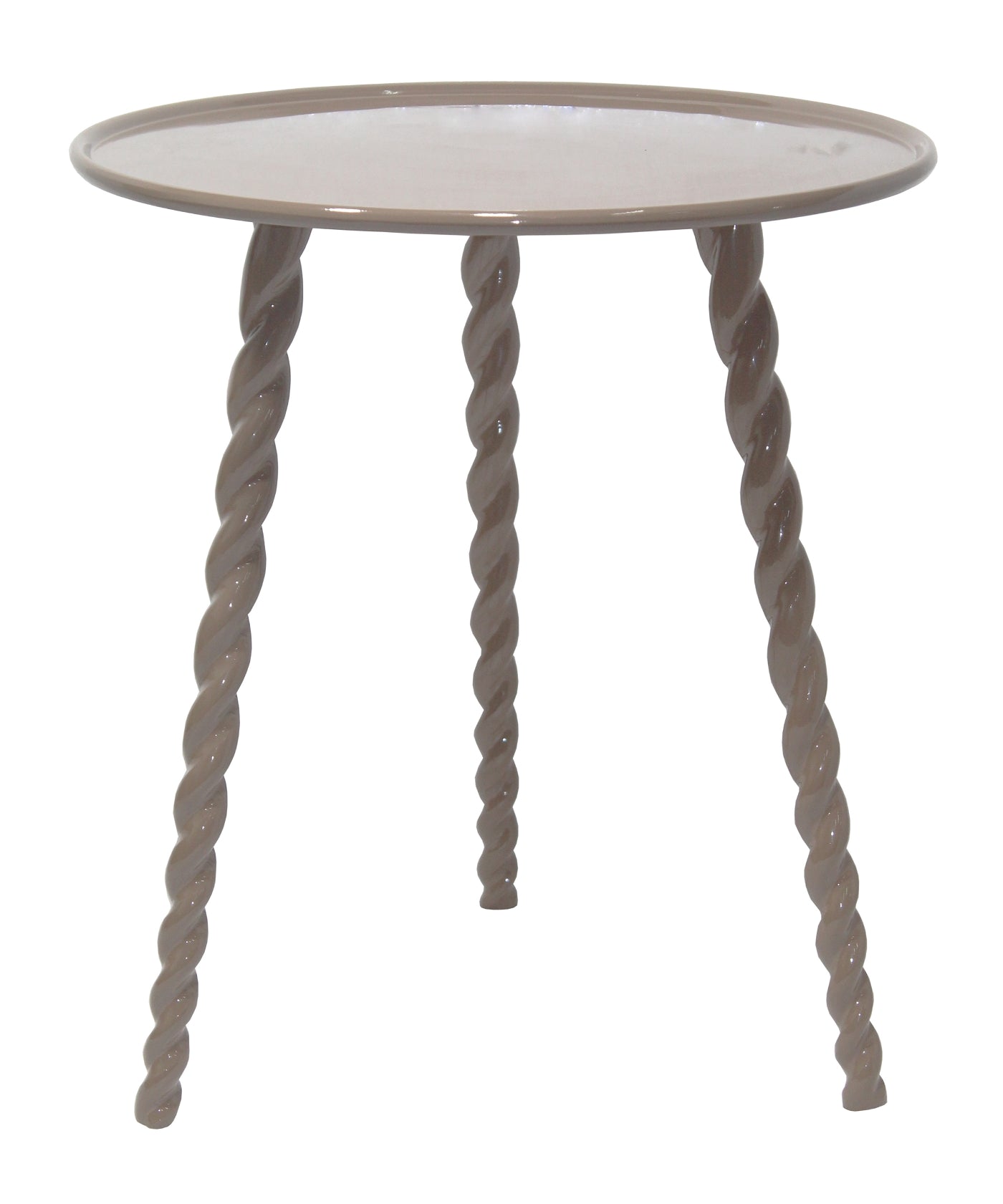 Giga Meubel - Bijzettafel Rond - Taupe - 45,5x45,5x50cm - Santi