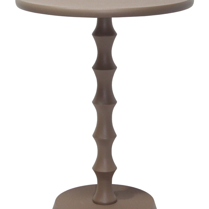 Giga Meubel - Bijzettafel Rond - Metaal Taupe - 40x40x51,5cm - Fiene