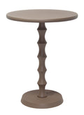 Giga Meubel - Bijzettafel Rond - Metaal Taupe - 40x40x51,5cm - Fiene