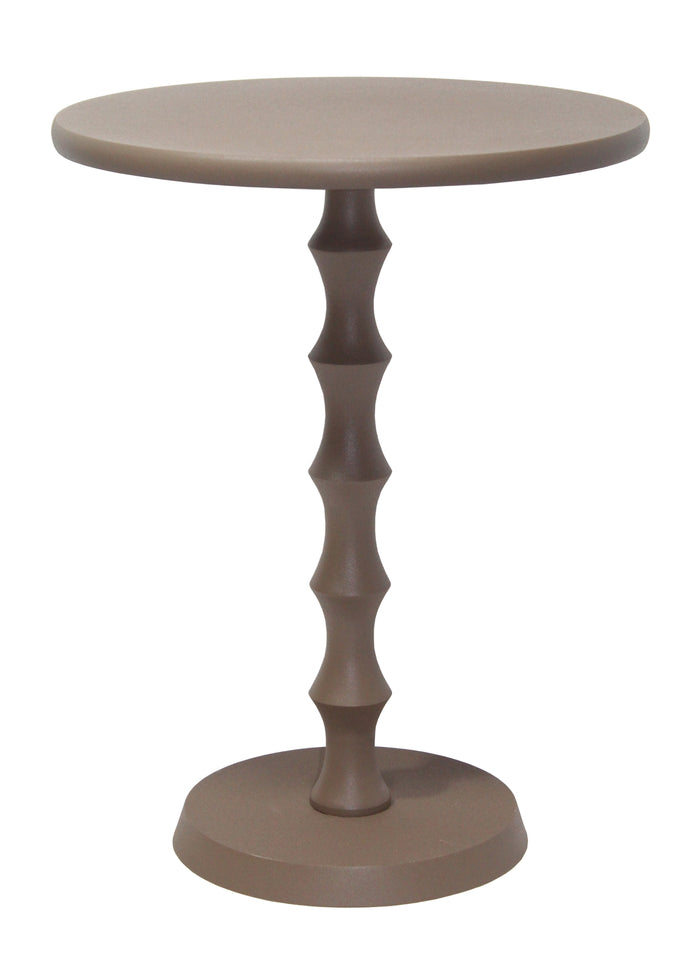 Giga Meubel - Bijzettafel Rond - Metaal Taupe - 40x40x51,5cm - Fiene