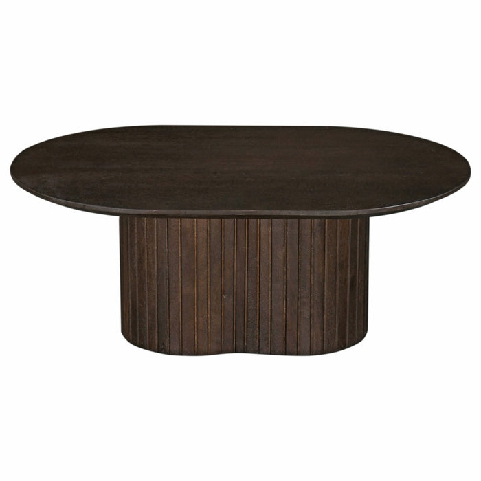 Giga Meubel - Salontafel Ovaal 90cm - Donkerbruin Mangohout - Ava