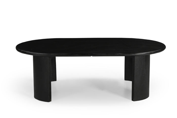 Giga Meubel - Salontafel Ovaal 120cm - Zwart Mangohout - Maikel