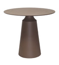Giga Meubel - Bijzettafel Rond - Taupe Aluminium - 69x69x61,5cm - Else