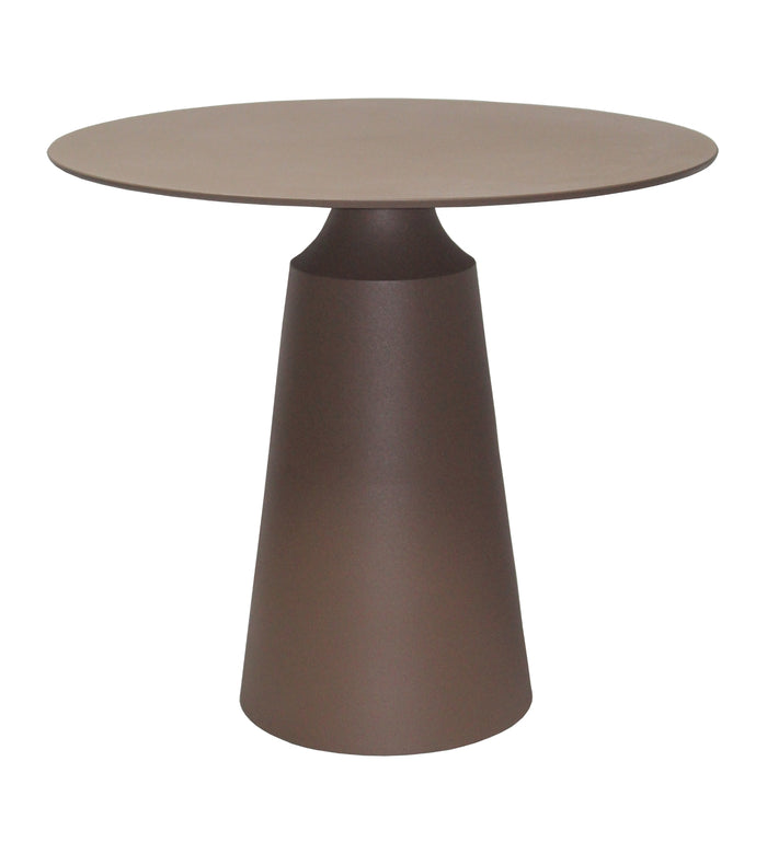 Giga Meubel - Bijzettafel Rond - Taupe Aluminium - 69x69x61,5cm - Else