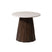 Giga Meubel - Bijzettafel Rond 50cm - Bruin Marmer|Hout - Faiza