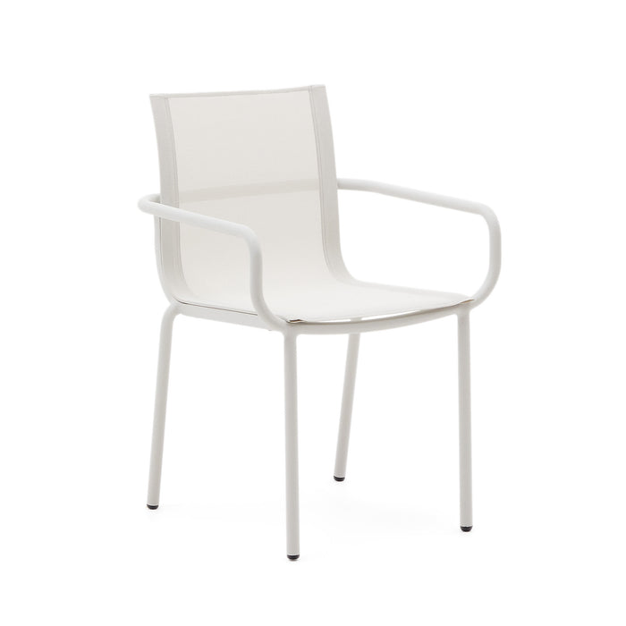 Kave Home - Galdana stapelbare buitenstoel van aluminium met