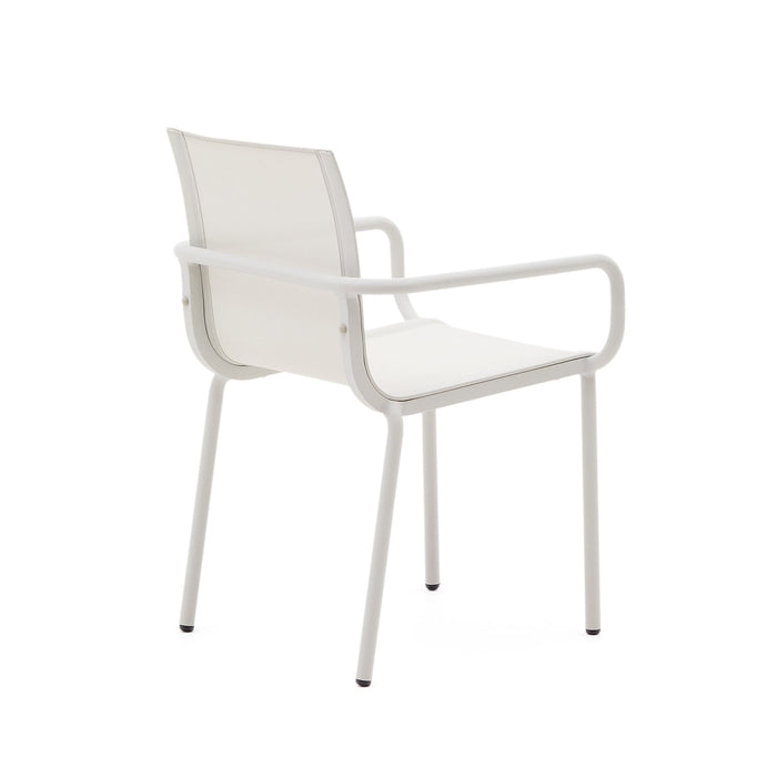 Kave Home - Galdana stapelbare buitenstoel van aluminium met