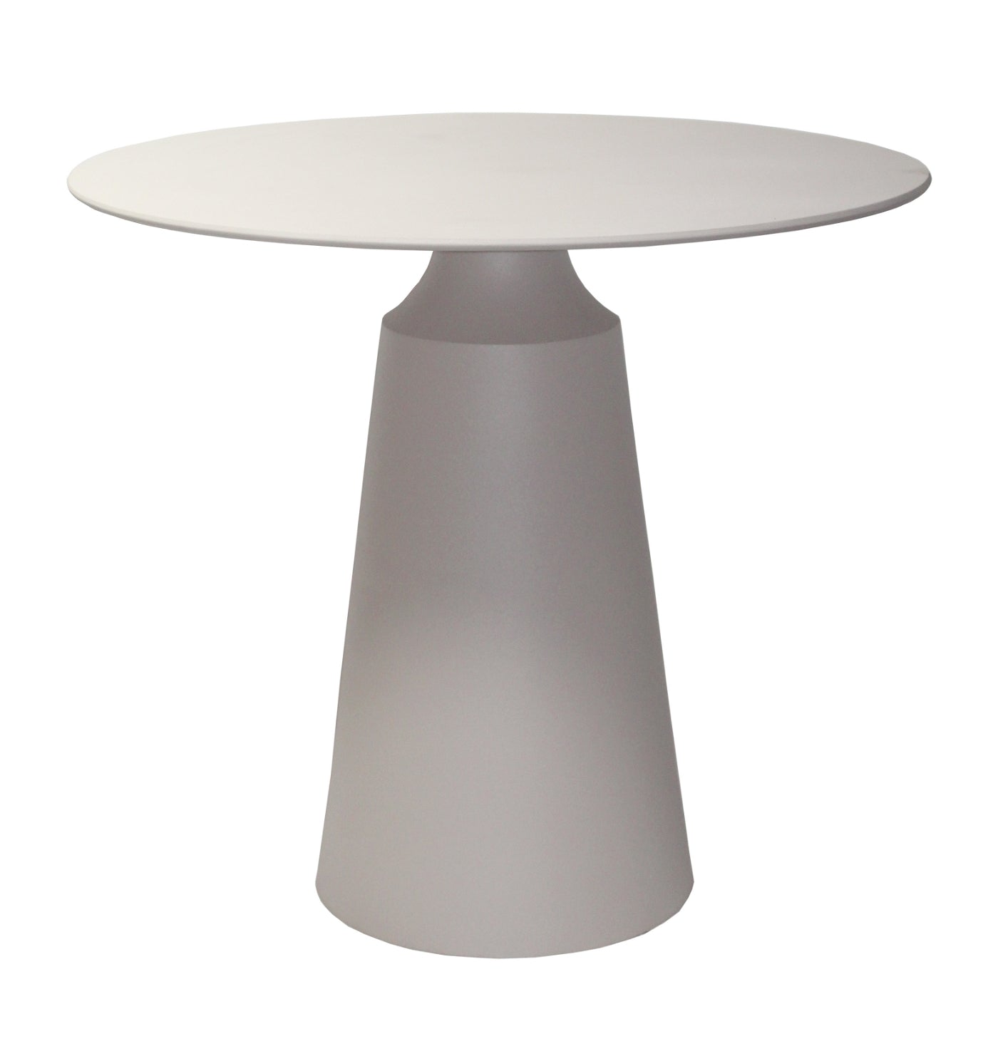 Giga Meubel - Bijzettafel Rond - Beige Aluminium - 69x69x61,5cm - Else