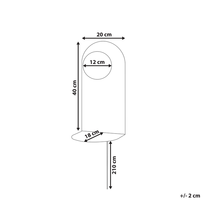 Beliani - MAPI - Wandlamp - Grafietgrijs - Staal