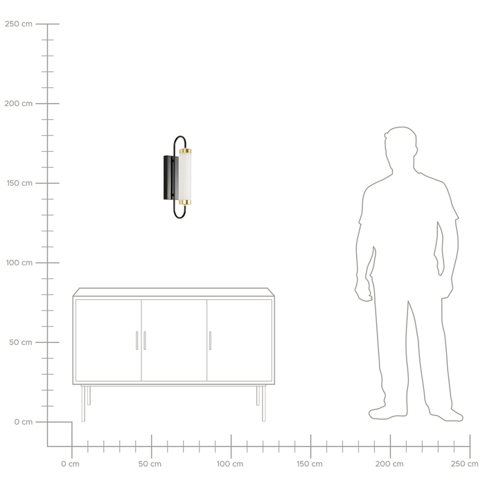 Beliani - HENRY - Wandlamp - Zwart|Goud - Metaal