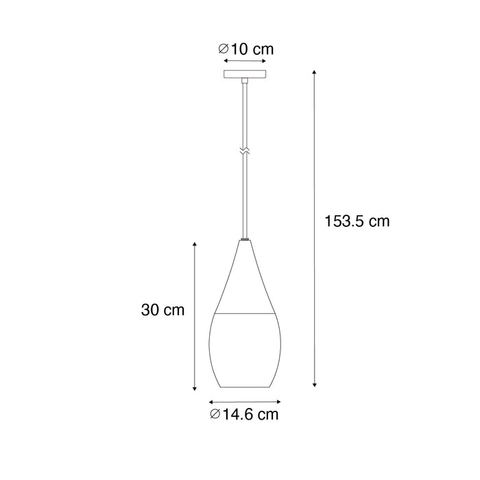 QAZQA Moderne hanglamp zwart met smoke glas - Drop