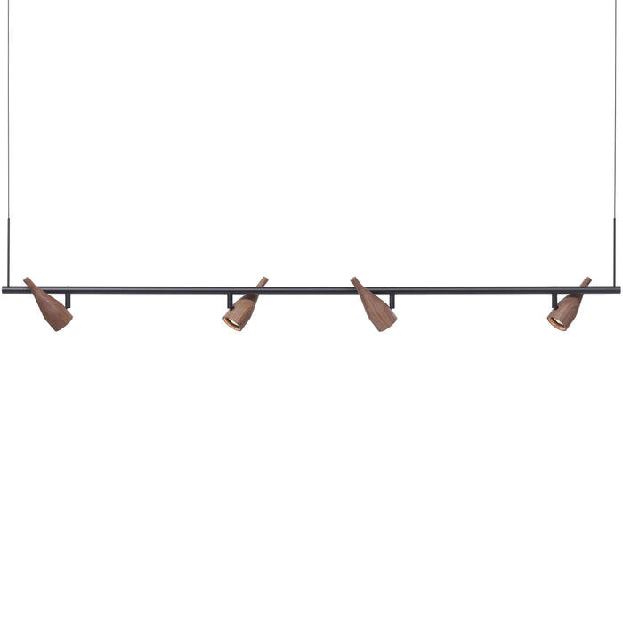 Hollands Licht Timber Line 4 hanglamp LED walnoot