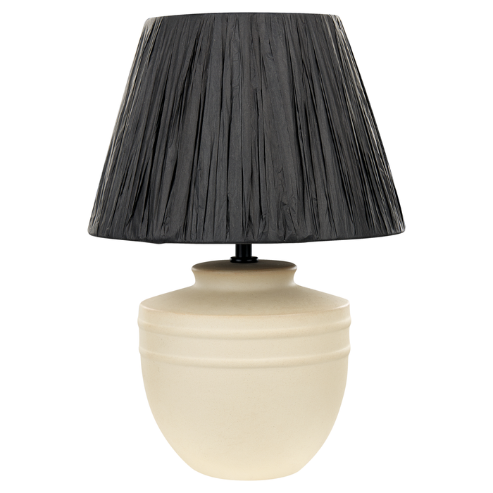 Beliani - TIGRE - Tafelllamp - Beige|Zwart - Keramiek