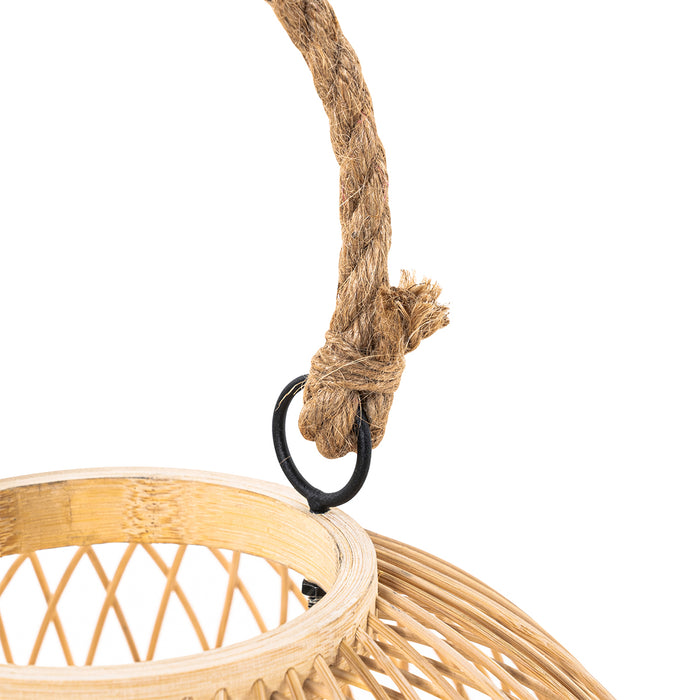 QAZQA Landelijke buiten tafellamp rotan - Calamus