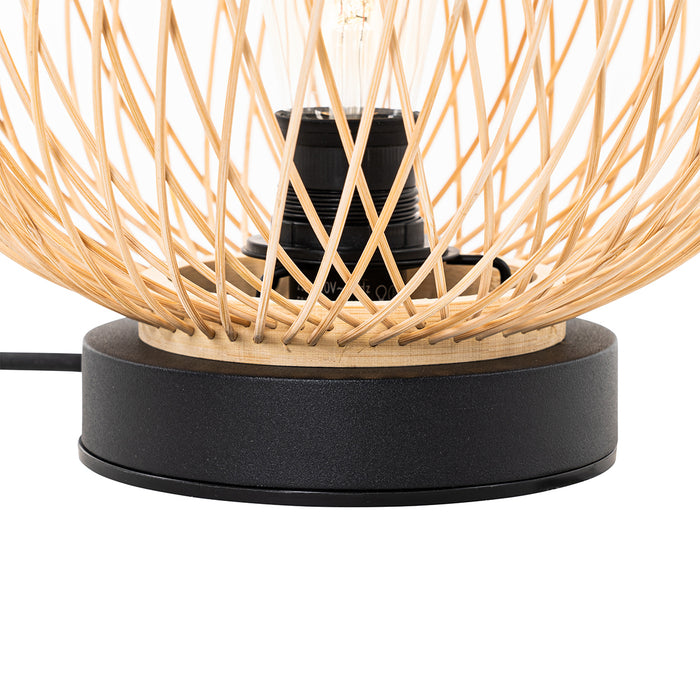 QAZQA Landelijke buiten tafellamp rotan - Calamus