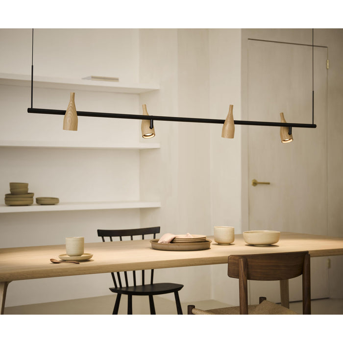 Hollands Licht Timber Line 4 hanglamp LED eiken