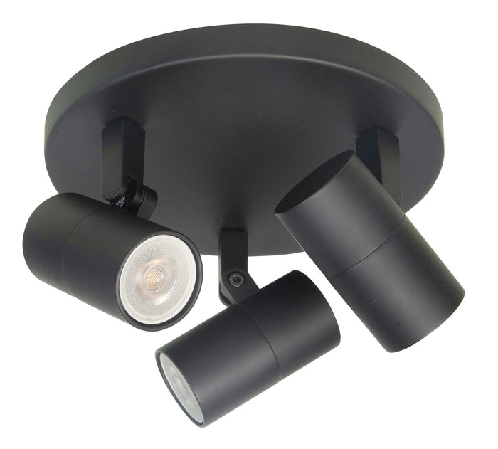 Highlight Spot Piccolo Zwart GU10 mini 35mm  3-Lichts Ø 17cm