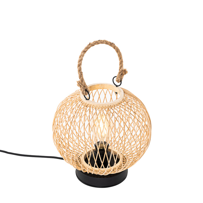 QAZQA Landelijke buiten tafellamp rotan - Calamus