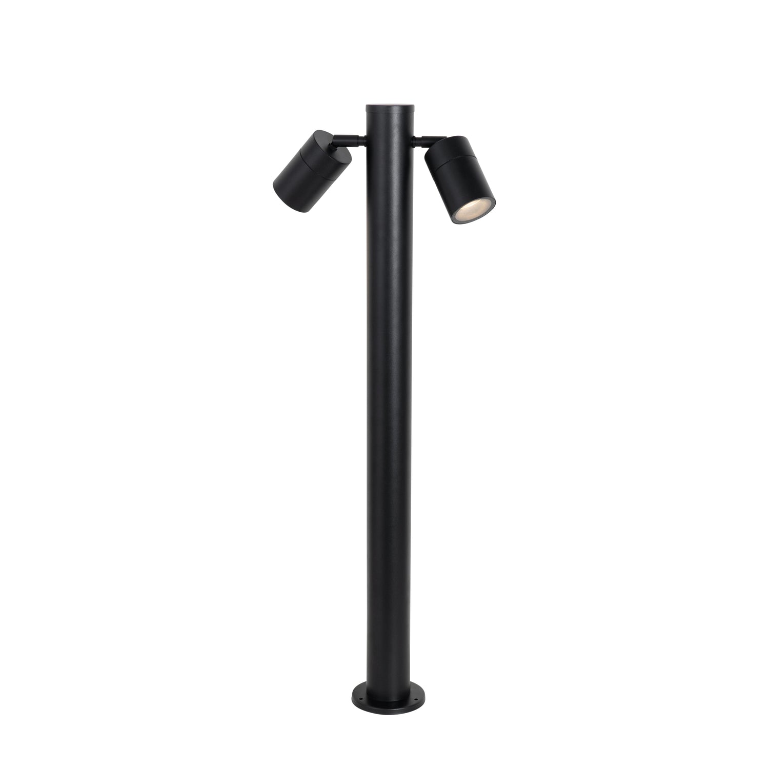 QAZQA Staande buitenlamp zwart 80 cm IP44 verstelbaar 2-lichts - Duo