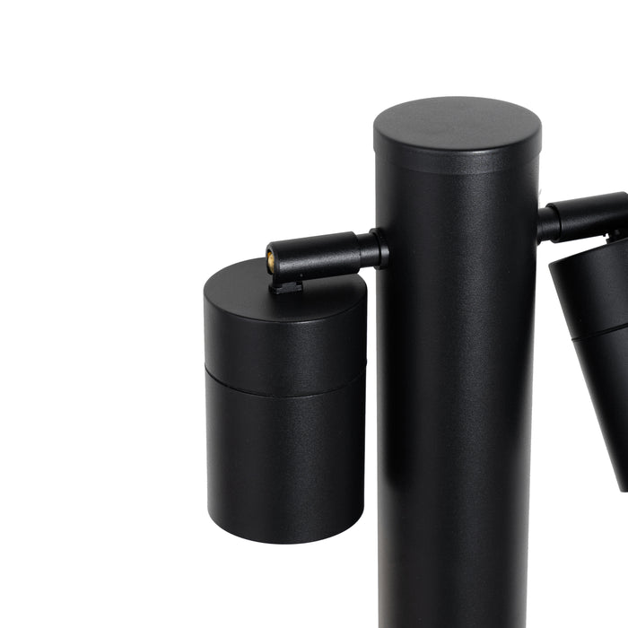QAZQA Staande buitenlamp zwart 80 cm IP44 verstelbaar 2-lichts - Duo