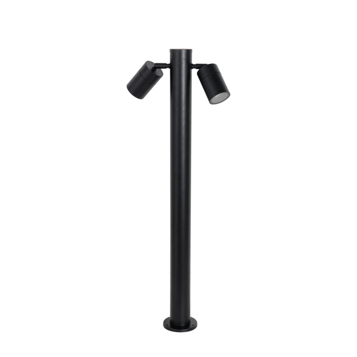 QAZQA Staande buitenlamp zwart 80 cm IP44 verstelbaar 2-lichts - Duo